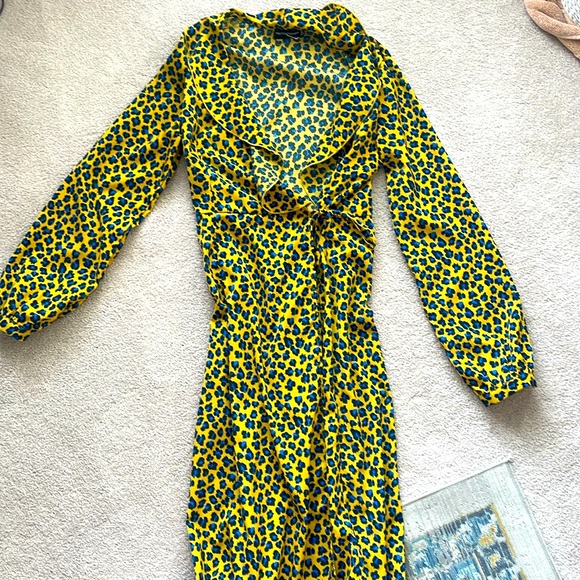 PLT Cheetah Print Wrap Dress - Picture 1 of 5